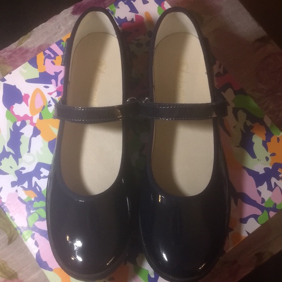 COPY - Natureino Patent Leather Navy Blue Mary Jane’s with Velcro Strap. N W/O T - Picture 5 of 5